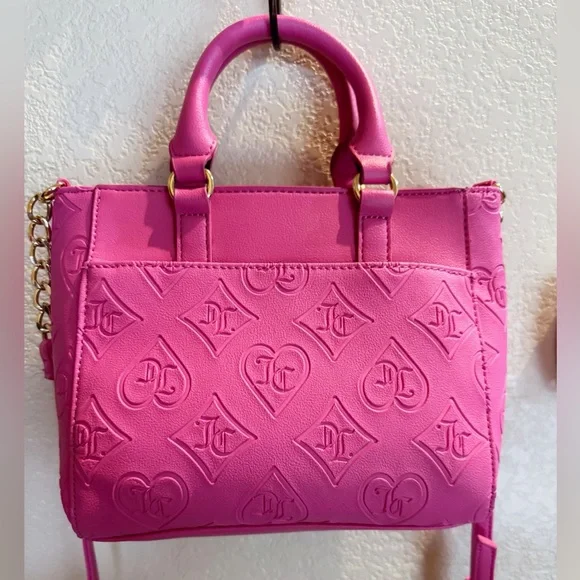 Juicy Couture Girls Night Out Mini Tote Purse Hot Pink - Picture 4 of 5